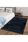 Sarar Plush Rug Black Non-Slip Washable Runner 4