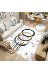 Eco Concept White Marble Floor Runner, Granite Pattern, Corridor Carpet, Non-Slip Base, Washable Runner, Long Carpet 2