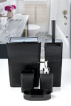 Vipgross 5-Piece Square Striped Bathroom Set Black - Luxurious 5-Piece Bathroom Set 1