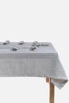 Gülce Home Collection Gray Linen Fabric Striped Tablecloth 160*220 cm 1