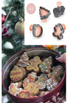 Bayev 4 Piece Cookie Cutter Christmas Tree Gingerman Snowman Plunger Dough Cutter 3133 Christmas 1