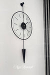 AGA KONSEPT Masippi Glazing Black, Modern Metal And Glass Design Wall Clock 3