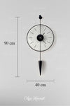 AGA KONSEPT Masippi Glazing Black, Modern Metal And Glass Design Wall Clock 4