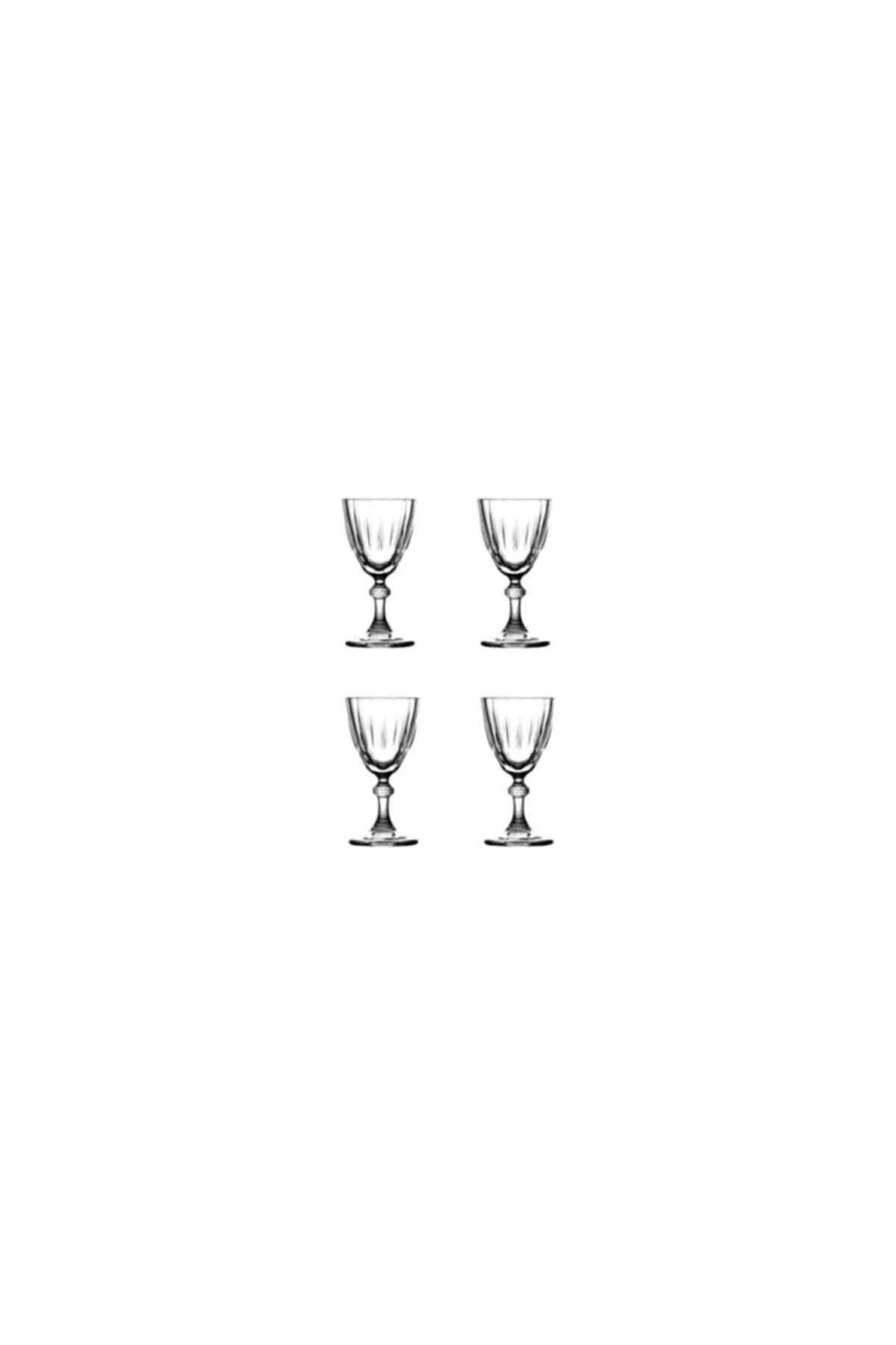 Paşabahçe 440113 Diamond Footed Coffee Side Water Glass Set of 4 3