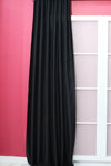 Home Color Home Black Honeycomb Velvet Textured Curtain Plain Stitched Pleated 1st Class Quality 4