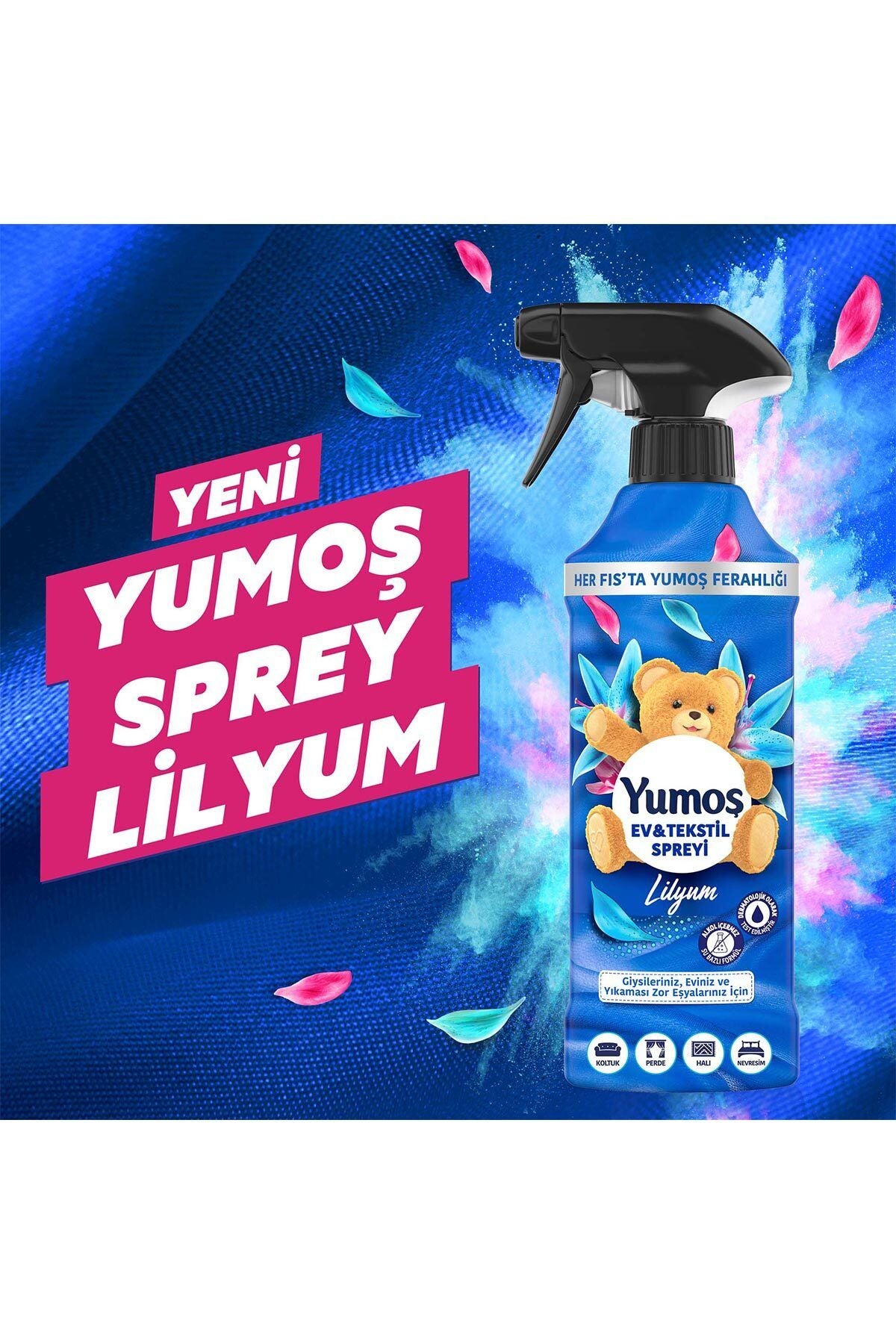 Yumoş Spray Room And Furniture Fragrance Lilyum 450 Ml x1 Orchid 450 Ml x1 Sakura 450 Ml x1 3