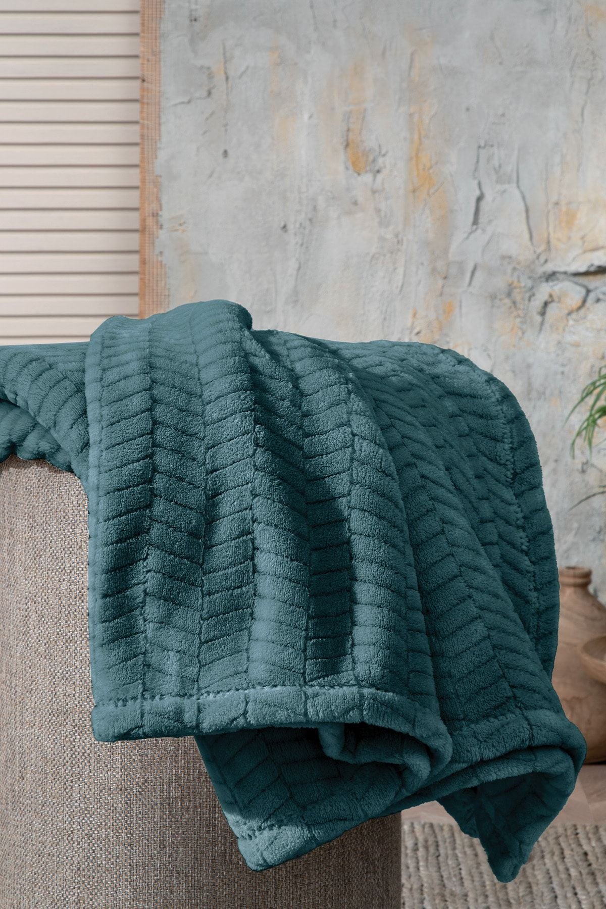 Yataş Joy Wellsoft TV Blanket 140x190 Cm - Petrol Green 1