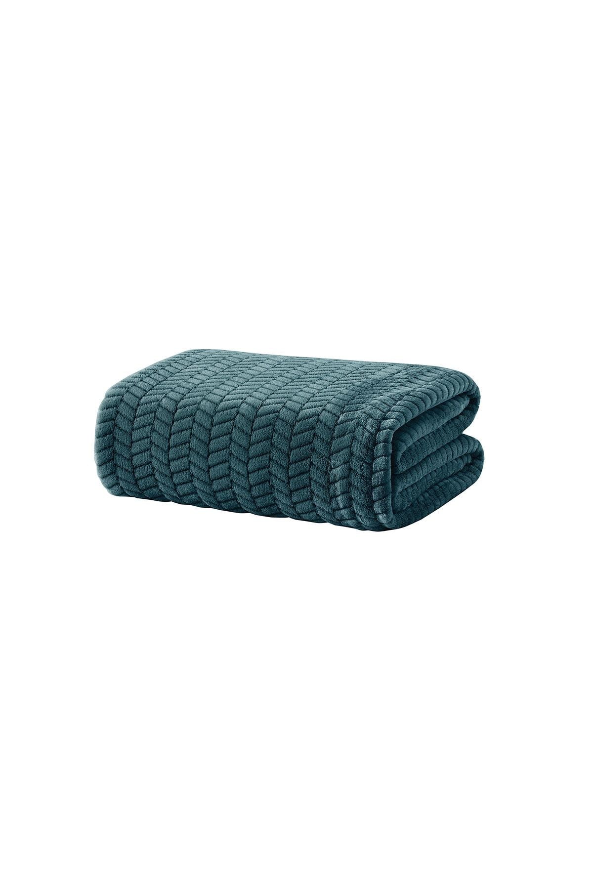 Yataş Joy Wellsoft TV Blanket 140x190 Cm - Petrol Green 4