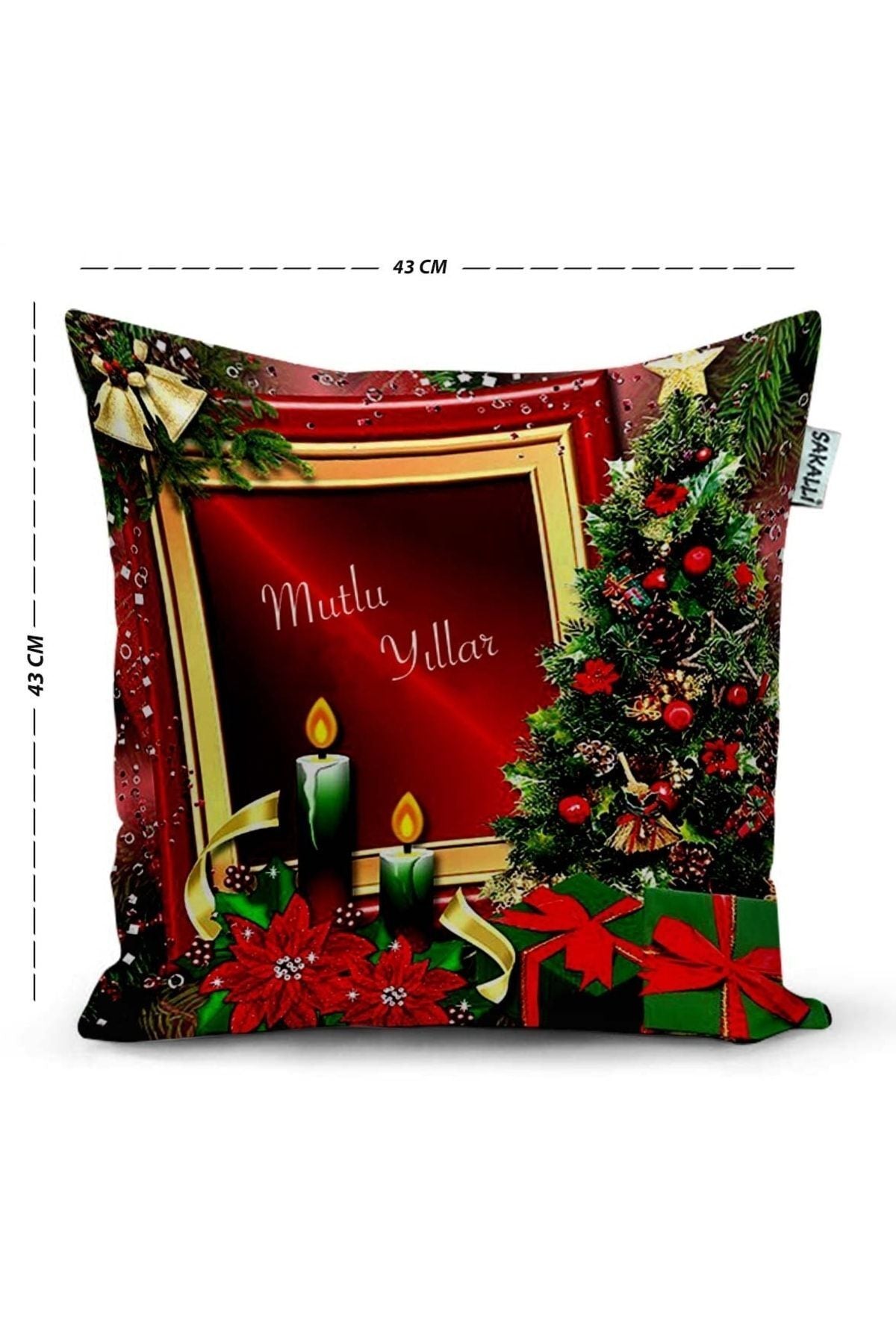 Sakalli Christmas Themed 3D Printed Decorative Pillow Cover 3