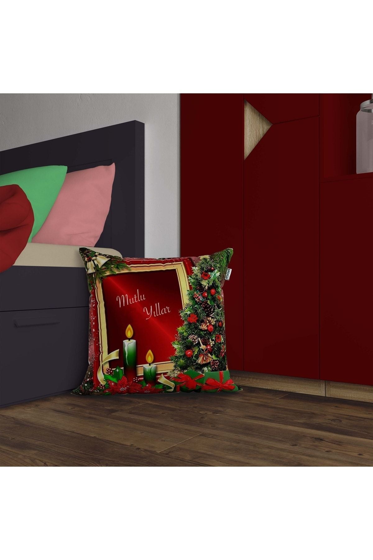 Sakalli Christmas Themed 3D Printed Decorative Pillow Cover 6