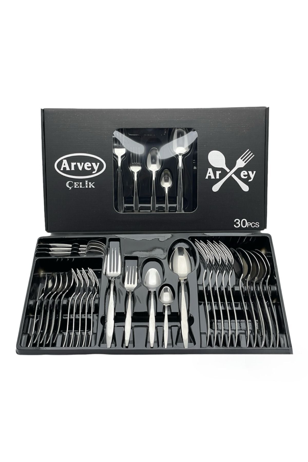 ARVEY 30 Piece 6 Person Cutlery Set Pointed Model (Boxed) 1