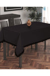 Estelica Black Stain-Resistant Jacquard Tablecloth for 8 People 2