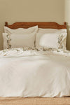 Karaca Home Nancy 100% Cotton Embroidered Double Duvet Cover Set White 1