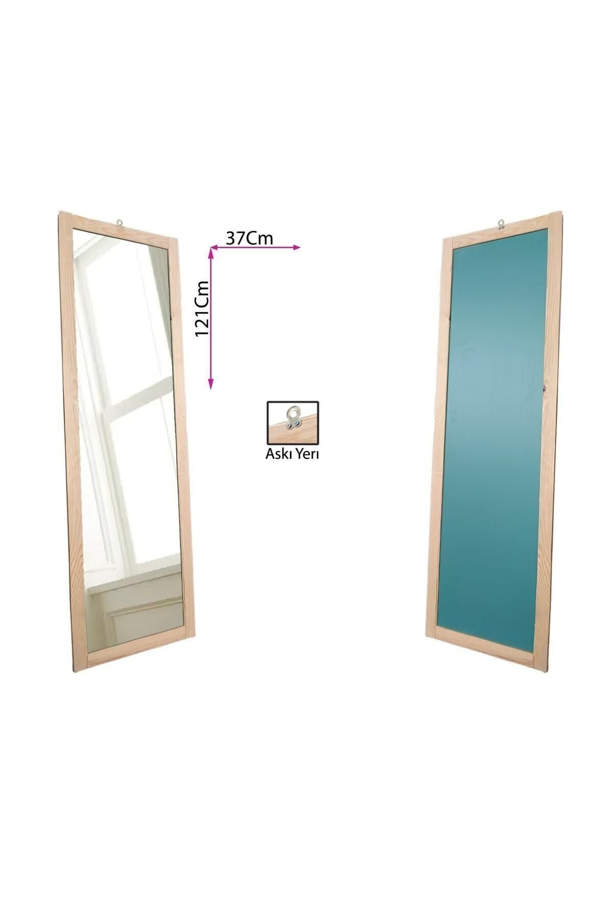 MİRRORSS Natural Wood Wall Hall Mirror Full-Length Mirror 121x37 4