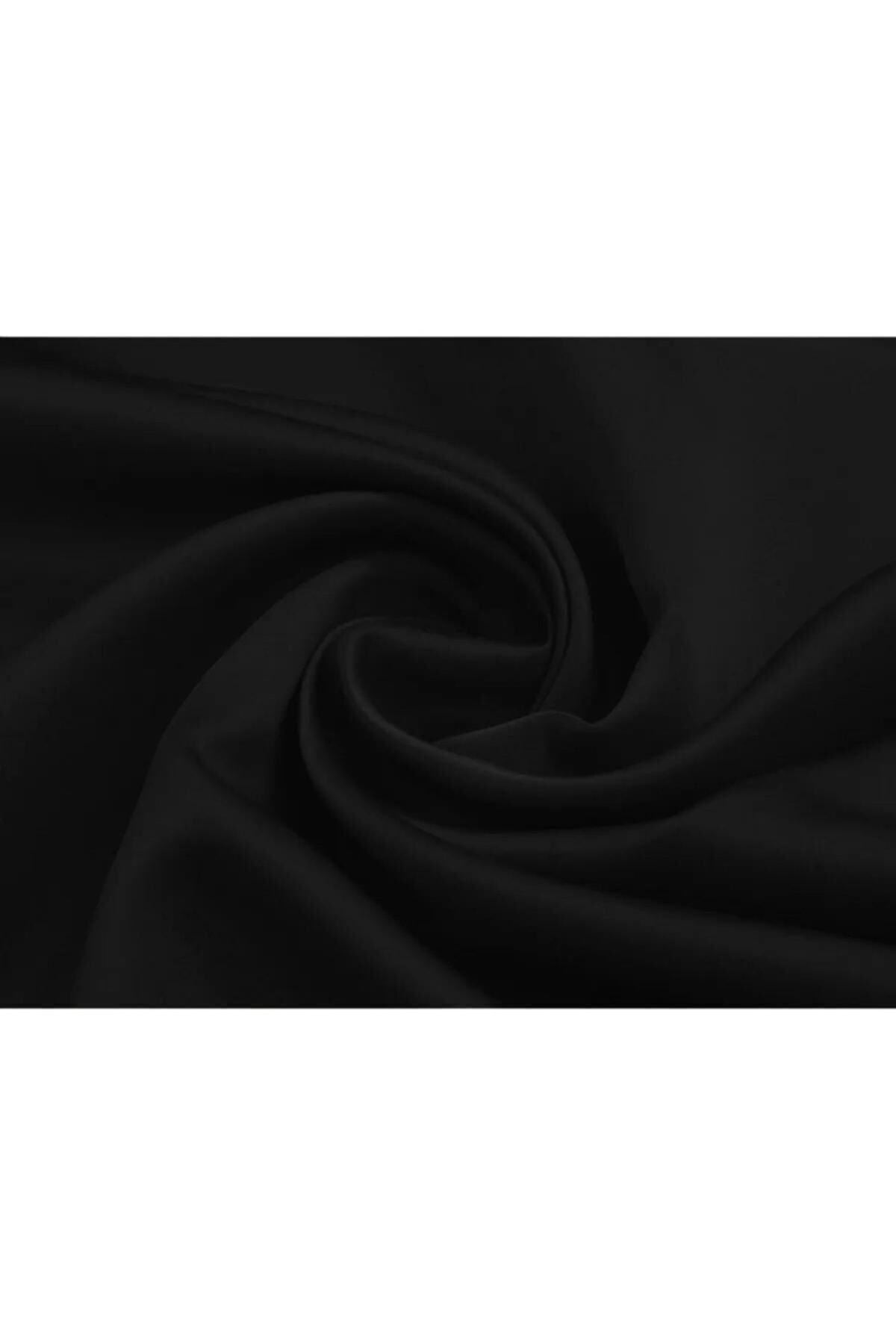 Devrim Olivya Tekstil Luxury Custom-Made Black Blackout Curtain With Extra Pleats 3