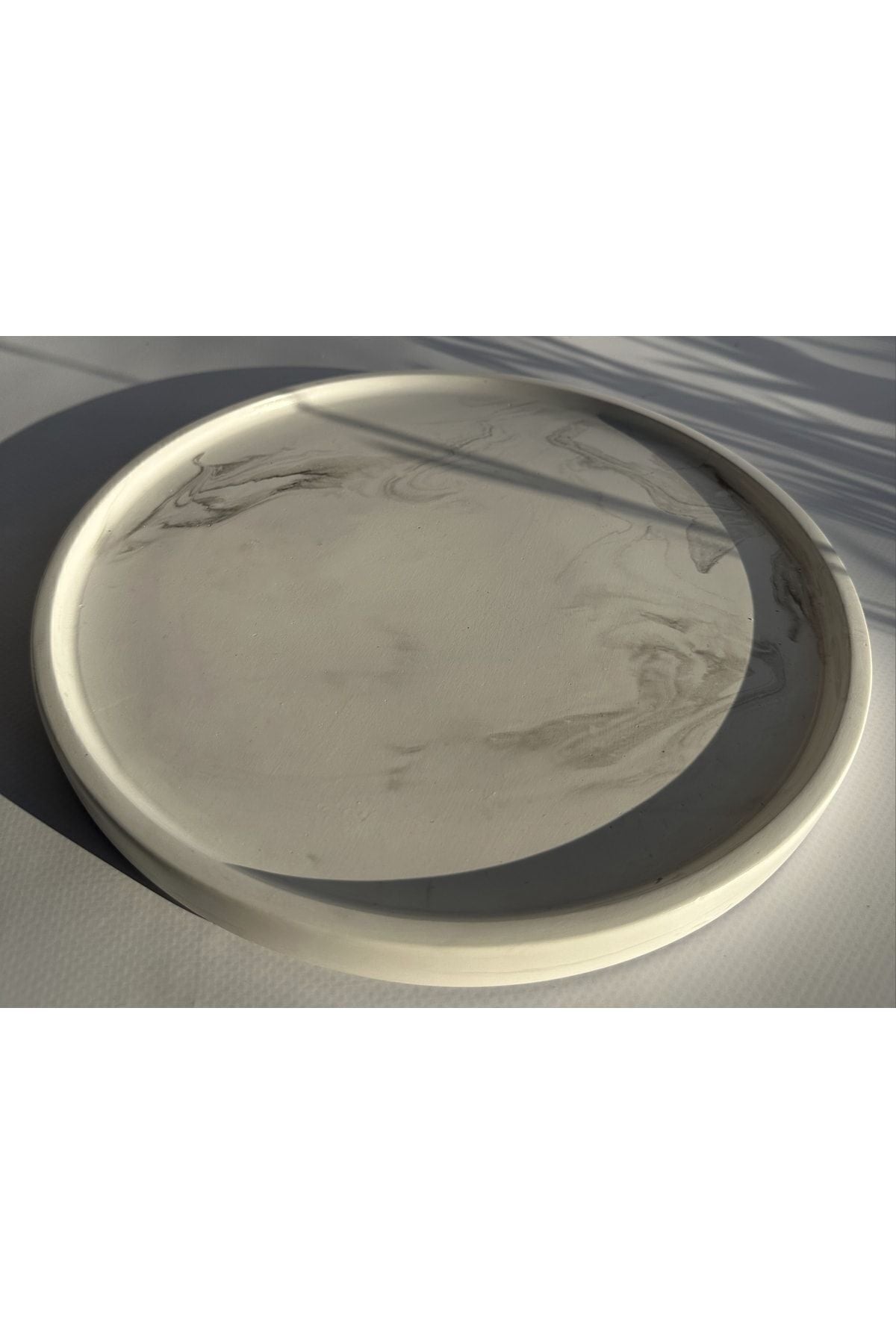 MRY DEKOR Marble Patterned 26cm Bathroom, Decorative, Serving Tray 5