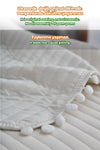 Evlen Home Ponponlu Double Bed 100% Cotton Bedspread (Pique) Set Cream 4