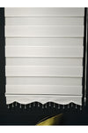 Venedik Home Brilliant Wide Pleated White Roller Zebra Blind Transparent Beaded Width X Length Options 2