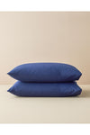 English Home Plain Cotton 2-Pack Pillowcase Night Blue 3