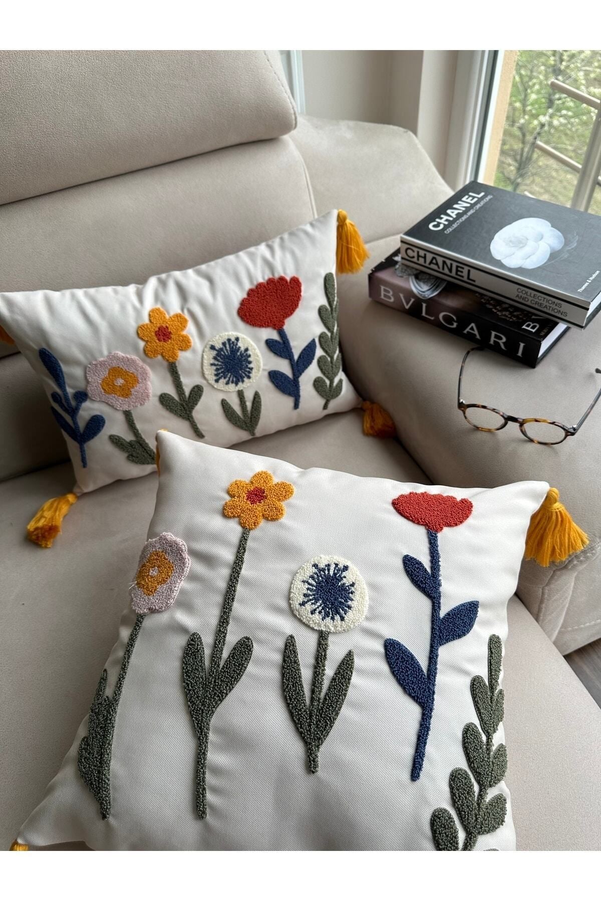 Reset Bugi Home Collection Punch Embroidered Cushion Covers Set of 2 4