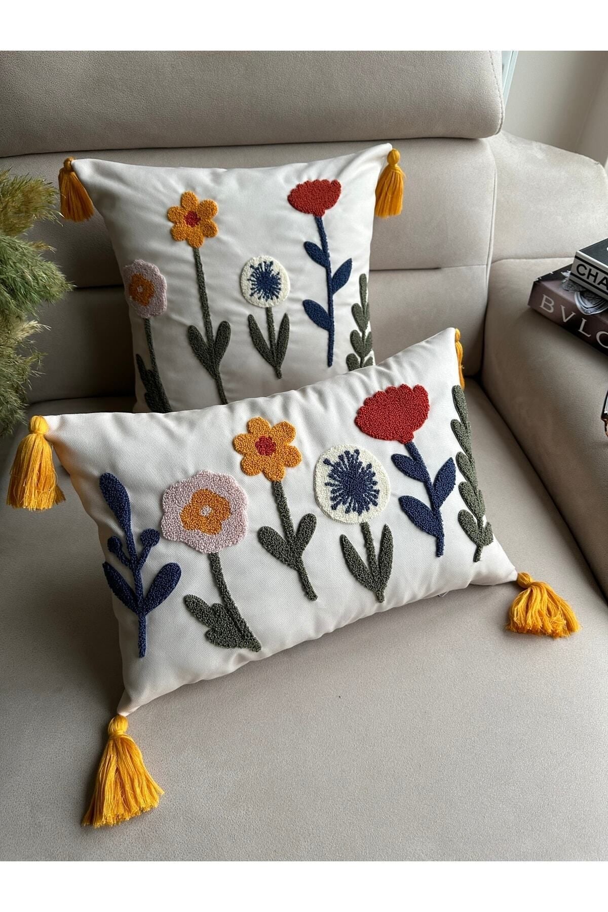 Reset Bugi Home Collection Punch Embroidered Cushion Covers Set of 2 5