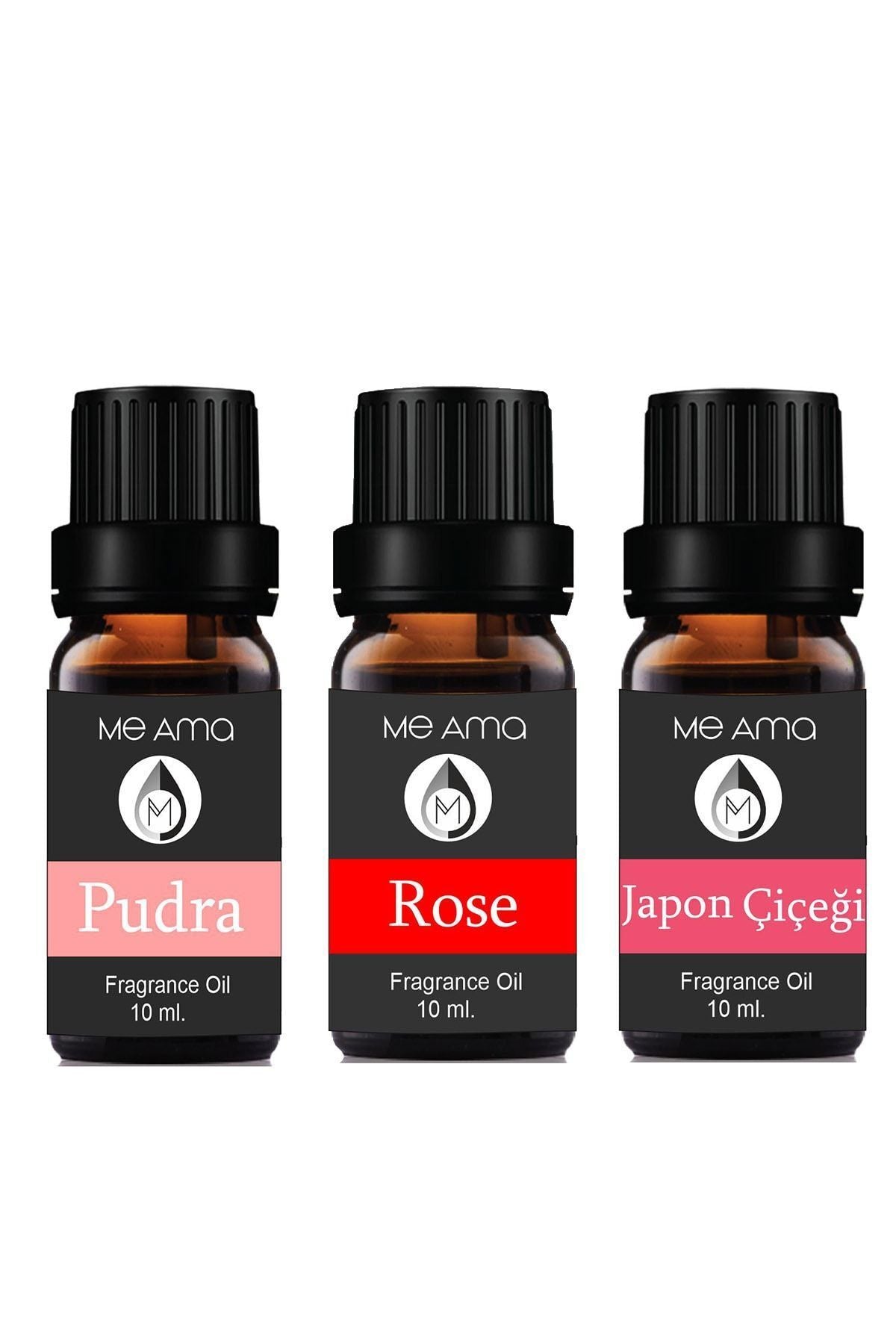 Me Ama Powder, Rose And Japanese Cherry 3-Piece Set Aromatherapy Oil 1