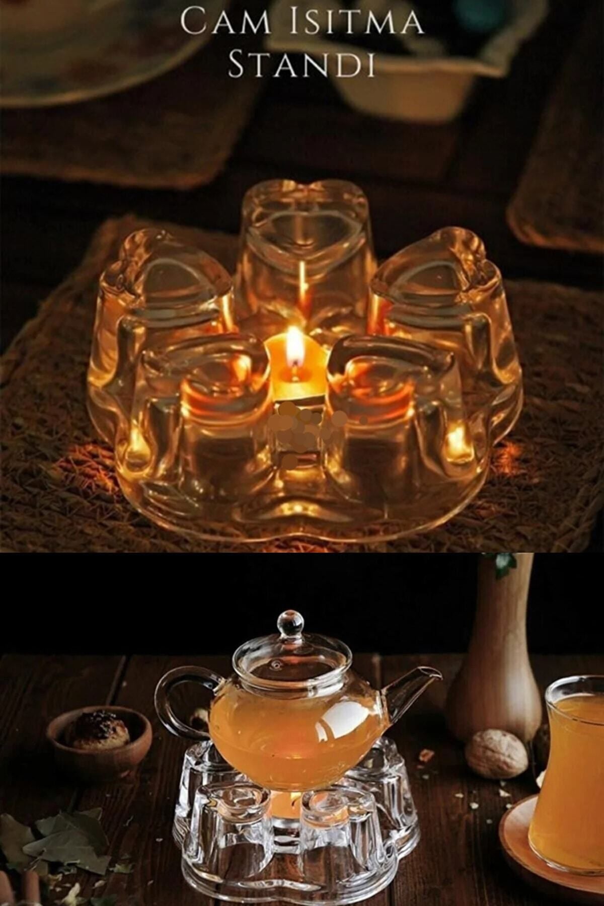 VIGENTINO Cam Heating Stand | Teapot Warmer | Misk - Glass Heater | Glass Trivet 1