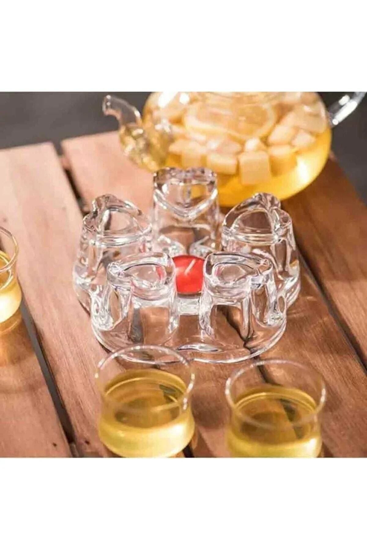 VIGENTINO Cam Heating Stand | Teapot Warmer | Misk - Glass Heater | Glass Trivet 2