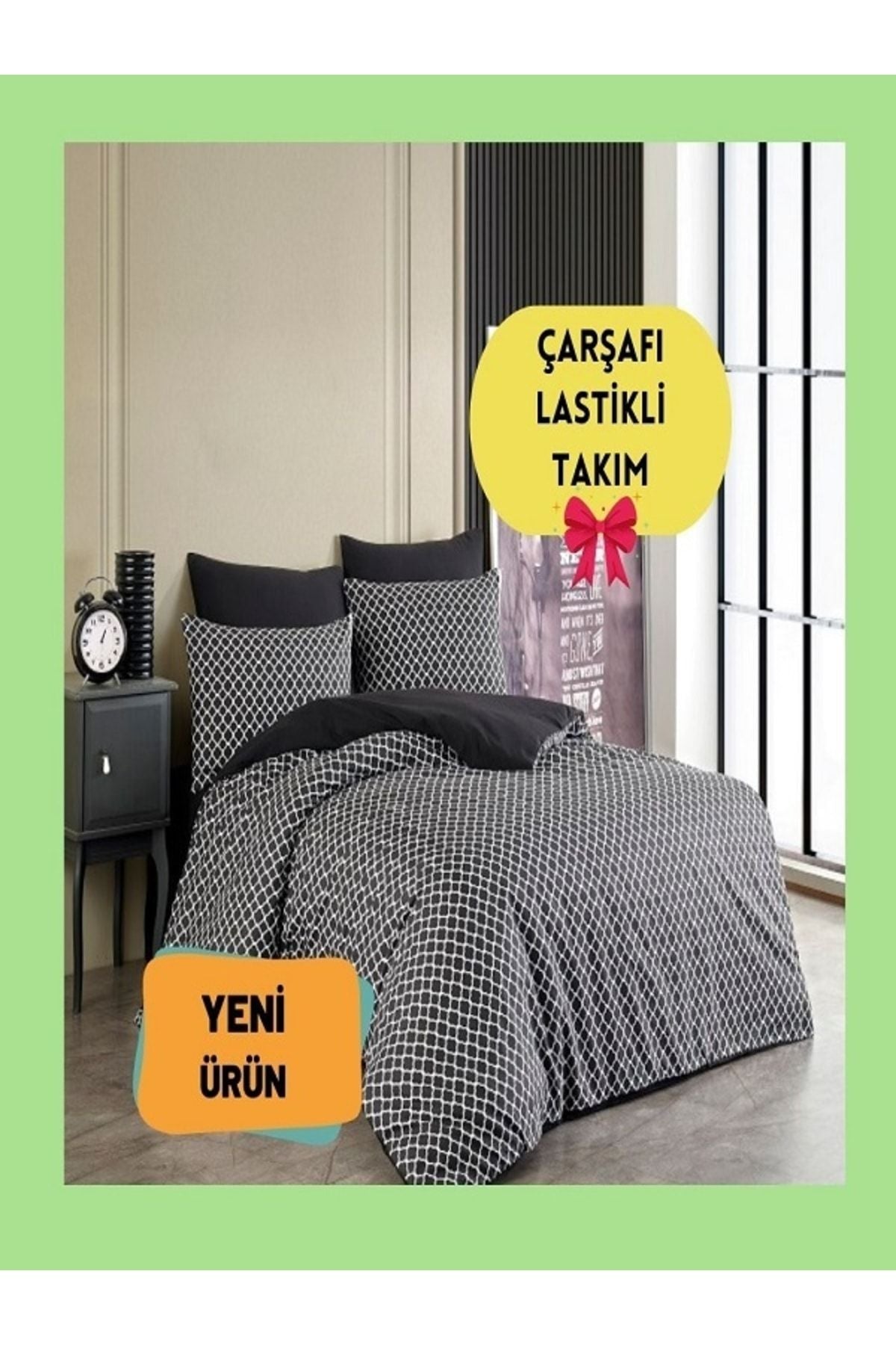 Üntaş Life Damak Double-Sided Elastic Double Bed Sheet Set Ecdamakçfttarfçift 1