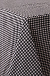 Softest Piti Checkered Black Tablecloth Cotton, Authentic Tablecloth, Picnic Cloth 1