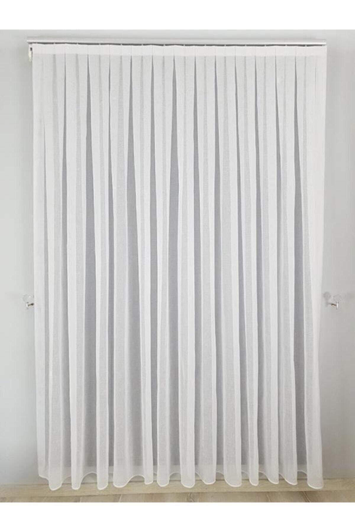 Brillant Ekru Color Natural Linen Look Sheer Curtain Cream 1/3 Dense Pleated Heavyweight Wrinkle-Free 2