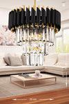 Avizemoda Palmira 35' Crystal Luxury Chandelier - (Black - Gold) 1