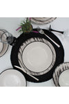 Arna Porselen Anka 24 Piece 6 Person Dinner Set - Patterned Black Mesh 4