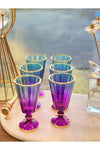 YzHome 6-Piece Colored Gilded Coffee Accompanying Water Glass Set 2