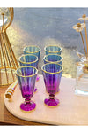 YzHome 6-Piece Colored Gilded Coffee Accompanying Water Glass Set 4