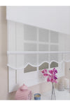 Atölyeperde Double System White Thin Striped Tulle + Roller Blind 2