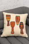 Hayal Dekoratif Africa Themed Red Yellow Gift 4-Pack Digital Printed Cushion Covers 3