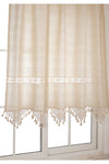 TUNCAY TEKSTİL Buldan Handcrafted Lace Thick Linen Woven Curtain 2