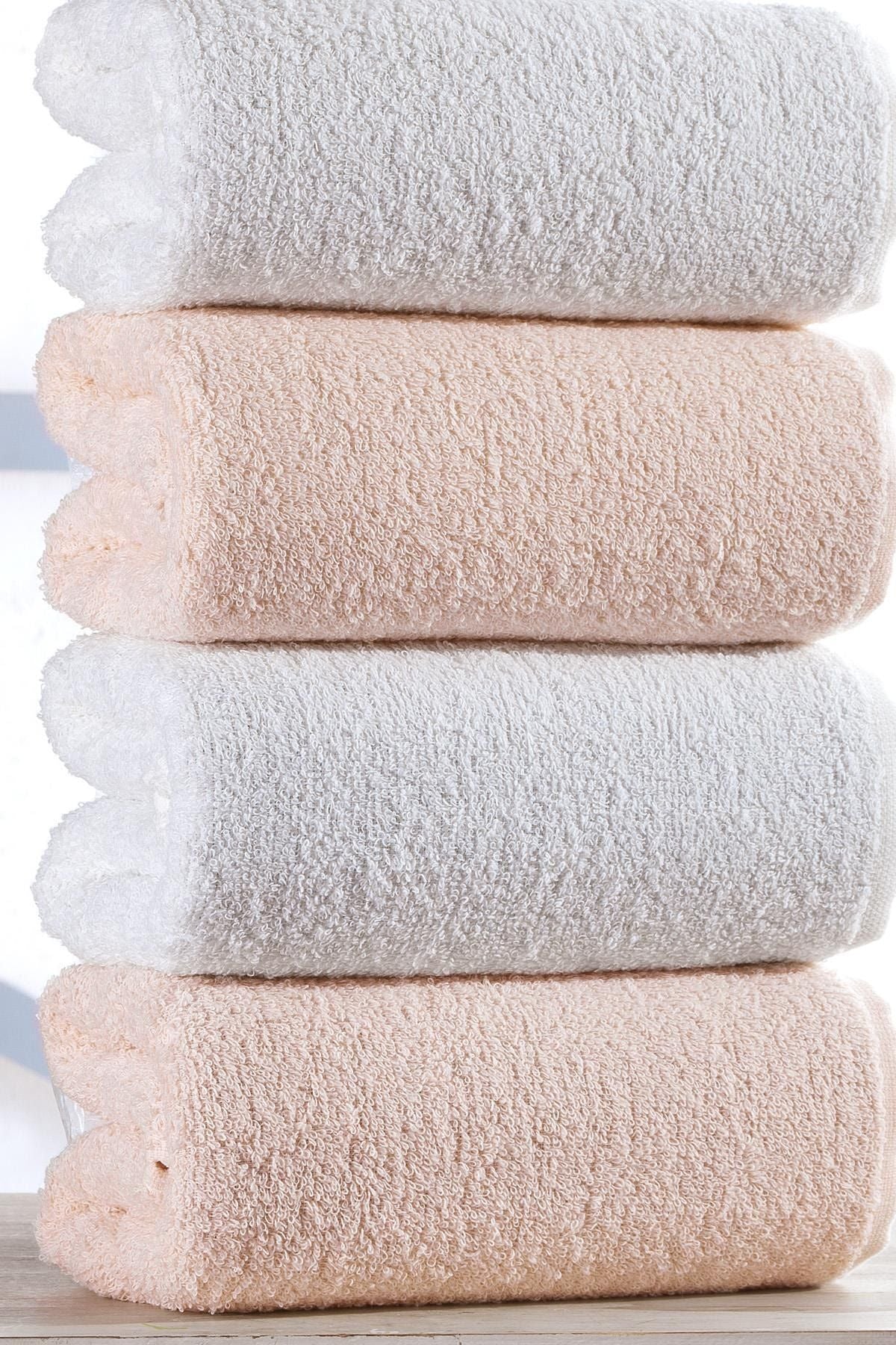 Riva Puffy Hand And Face Towel Set 4 Pieces 50x85 cm 2