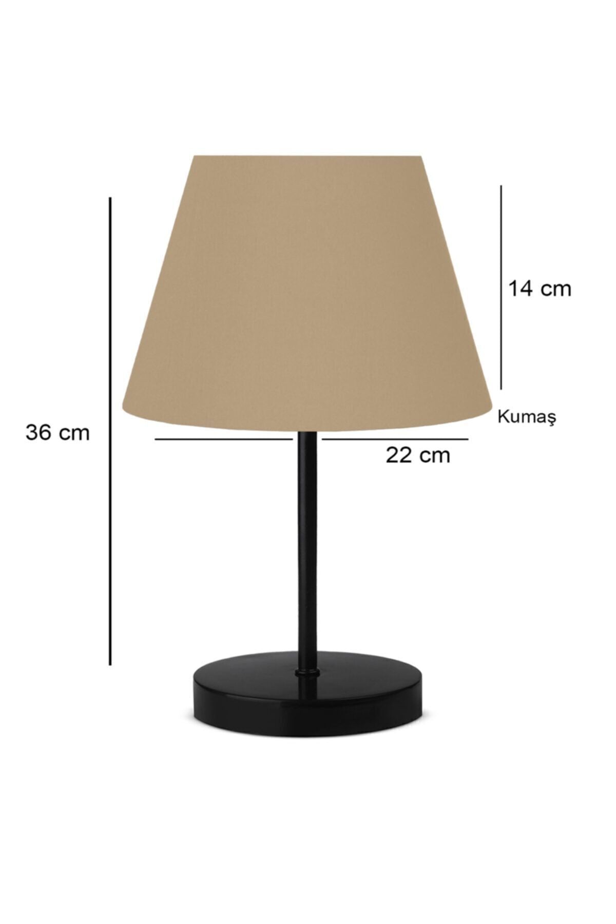 HOMİNG Desert Beige Metal Body Design Table Lamp 3