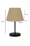 HOMİNG Desert Beige Metal Body Design Table Lamp 3