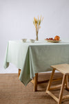 Wellstil Premium Linen Sage Green Tablecloth 1