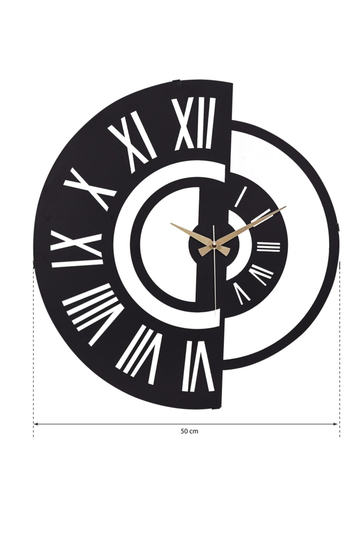 Muyika Design Muyika Ruota Metal Black Wall Clock 50x50cm Mds-50 5