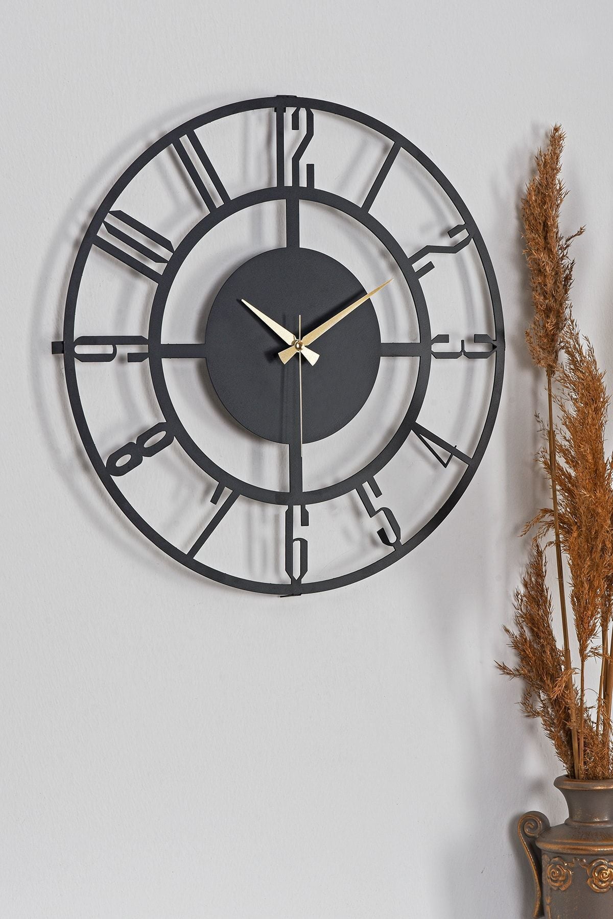 Muyika Design Muyika Bunnela Metal Black Wall Clock 50x50cm Mds-50 1