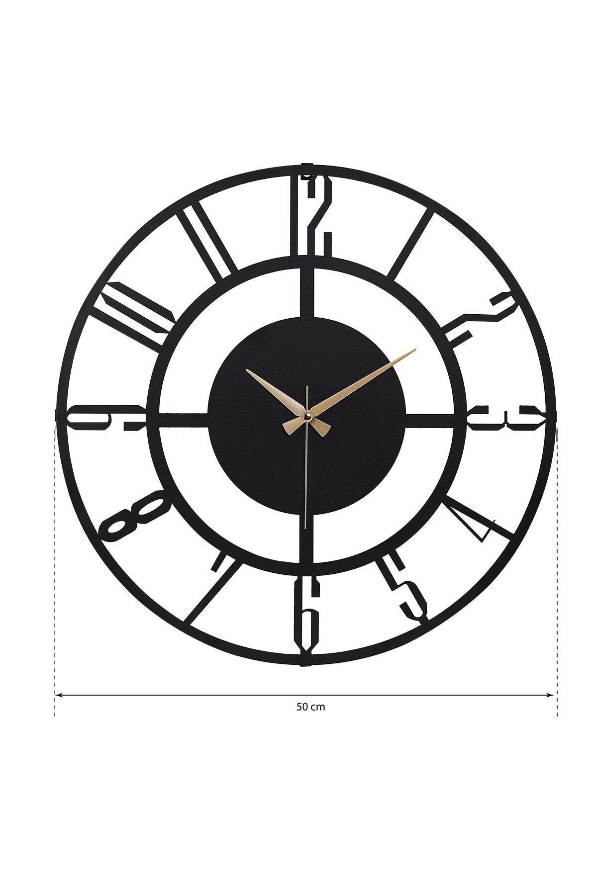 Muyika Design Muyika Bunnela Metal Black Wall Clock 50x50cm Mds-50 5