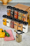 FBZhome 12-Piece Self-Lidded Spoon and Labeled Acrylic Spice Jar Set 300 ml 2