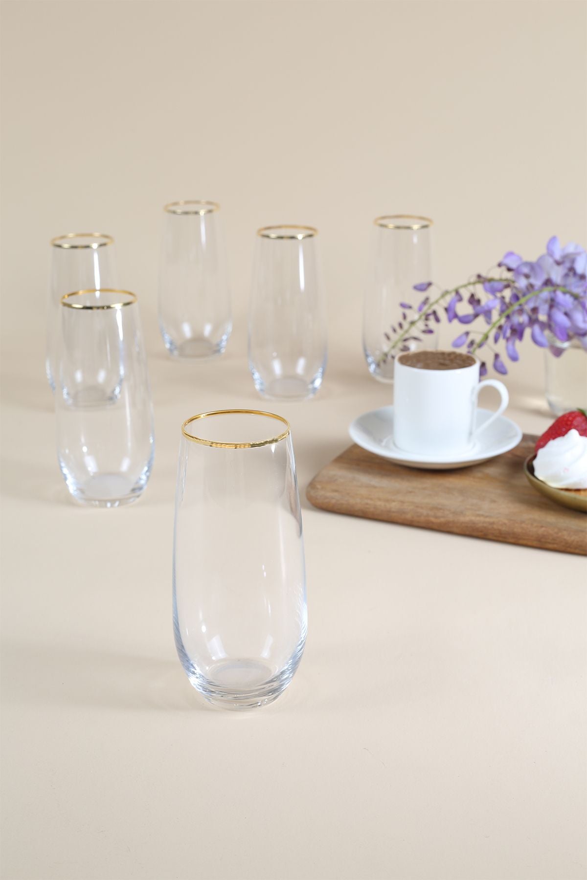 Rakle Swan 6-Piece Gold Gilded Coffee Side Glass Set 230 Cc 2