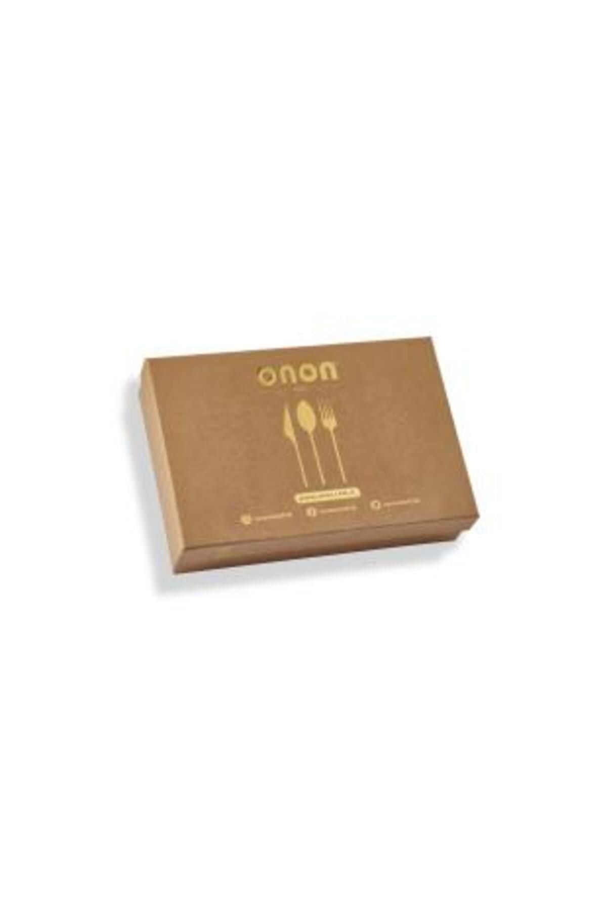 Onon Mokka Modern Look 24 Piece Cutlery Set 18/0 3