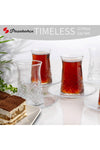 Paşabahçe Timeless Tea Glass and Saucer Set for 12 People 24 Pieces 4