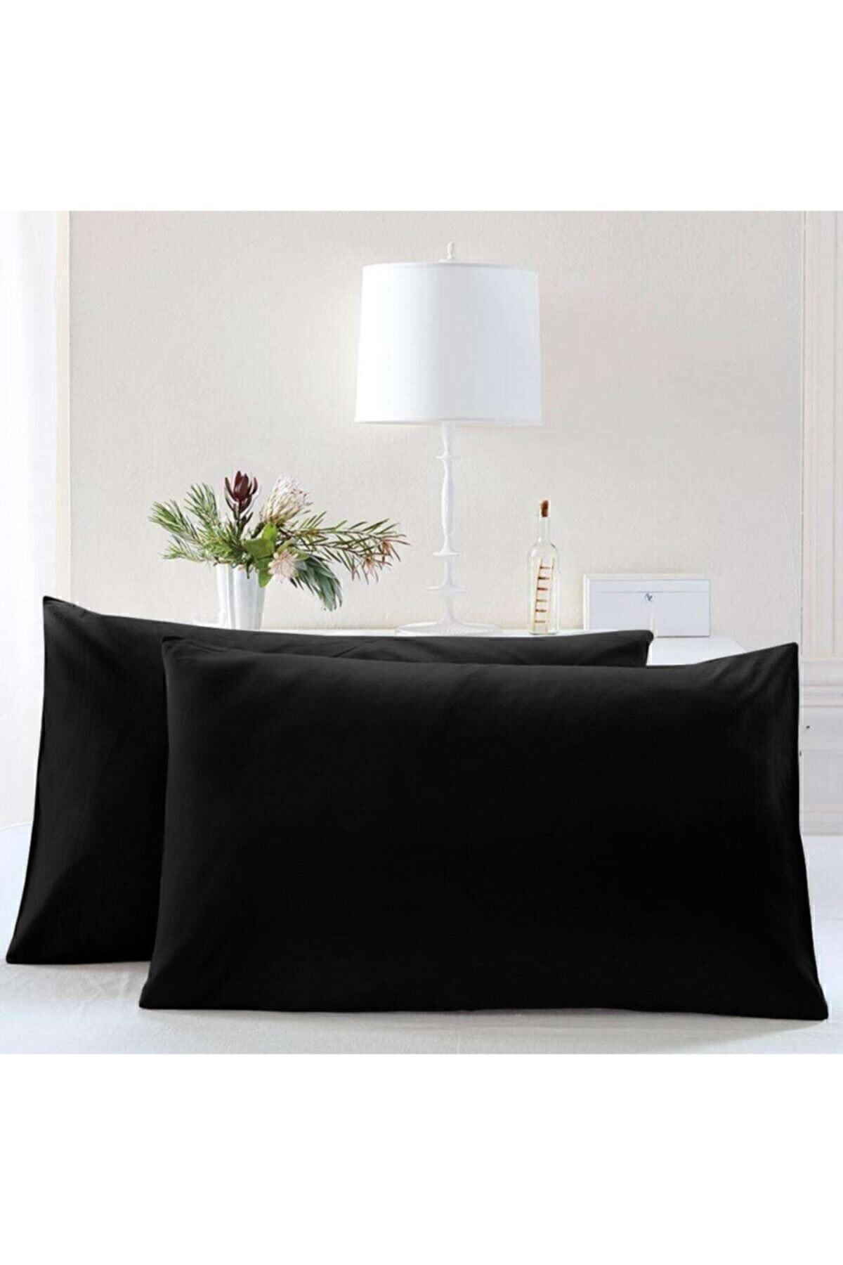 İz Home Noir Black Pillowcase Set (2 Pieces, 50x70) Cotton 1